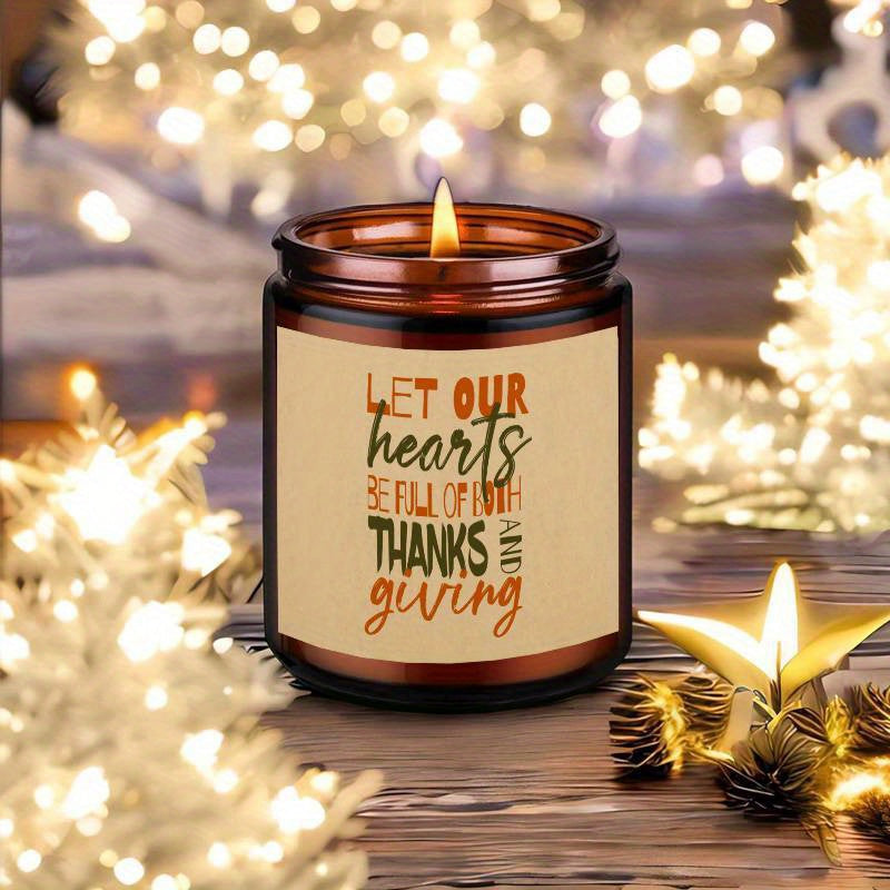 Lavender Scented Candle Happy Thanksgiving Day Gifts Idea For Boys Girls Men Women Mom Dad Husband Wife Friends Coworker Neighbor Him Her Guys Who Have Everything On Fall Sweet Essential Present