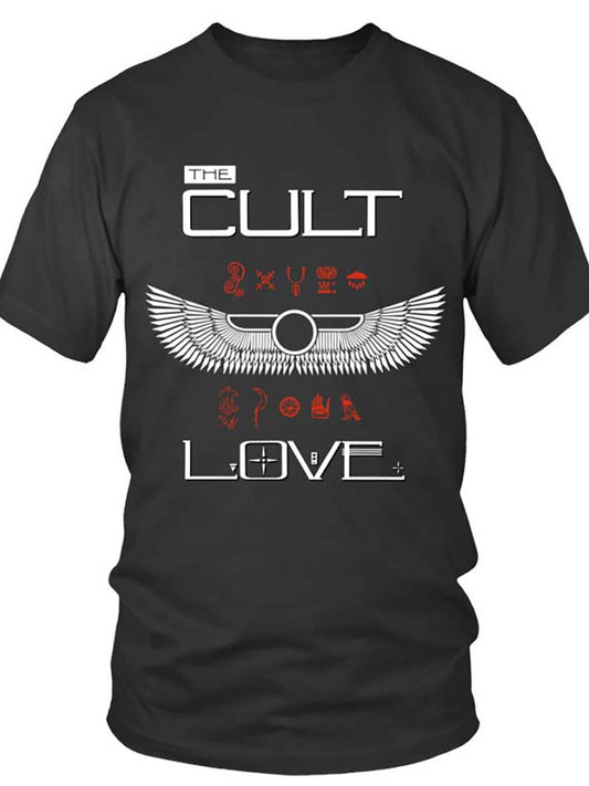 The Cult - Love Graphic T-Shirt for Men – Classic Black Short Sleeve Tee - Premium t-shirt from Lizard Vigilante - Just $26.99! Shop now at Lizard Vigilante