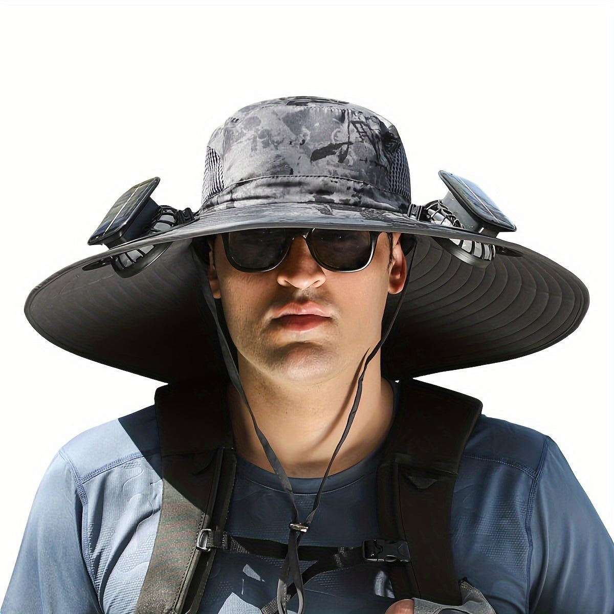 Ultimate 2-Fan Solar & USB Powered Wide Brim Sun Hat for Men – Cooling Sun Protection for Outdoor Adventures, Beach, Camping, and Fishing - Premium hat from Lizard Vigilante - Just $23.99! Shop now at Lizard Vigilante