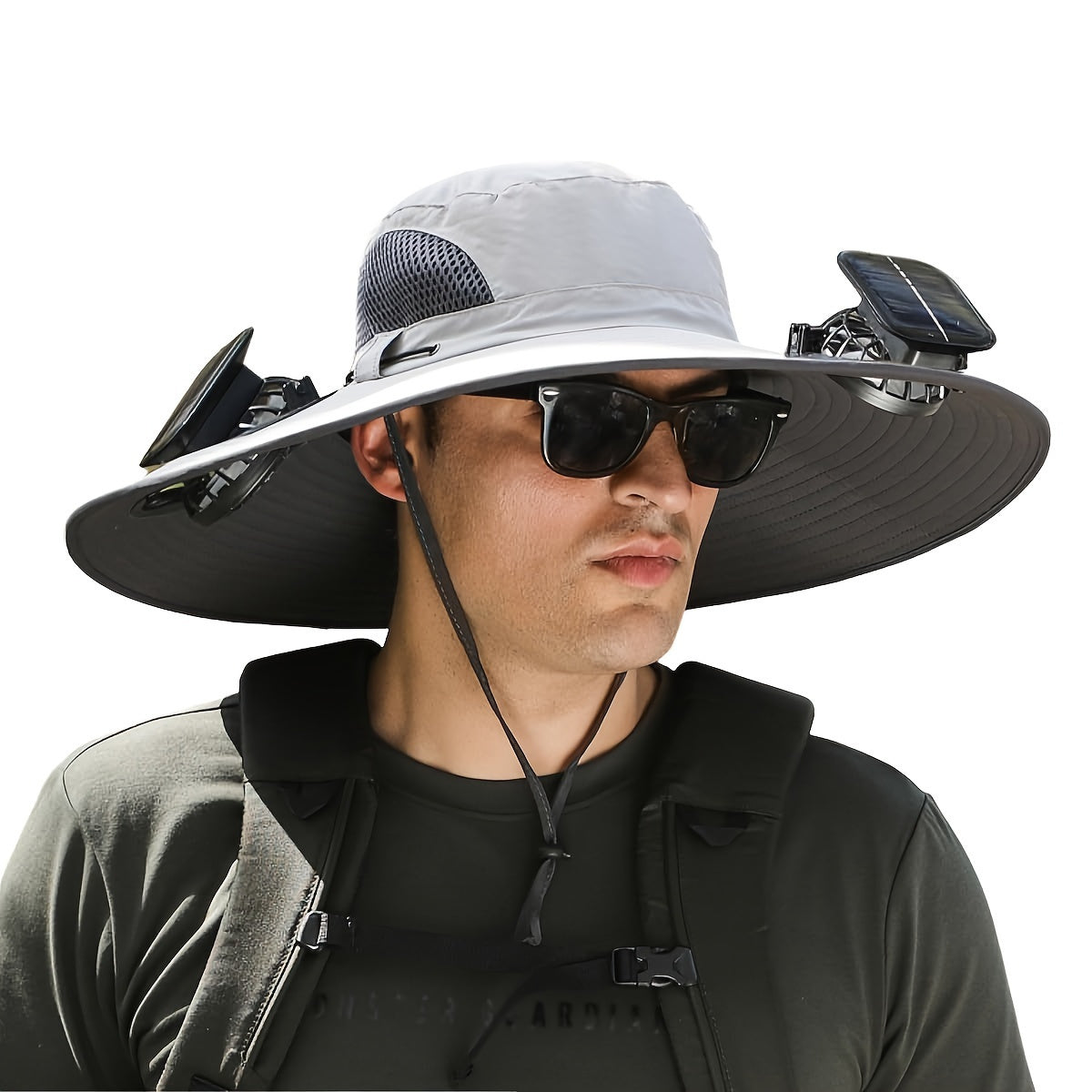 Ultimate 2-Fan Solar & USB Powered Wide Brim Sun Hat for Men – Cooling Sun Protection for Outdoor Adventures, Beach, Camping, and Fishing - Premium hat from Lizard Vigilante - Just $23.99! Shop now at Lizard Vigilante