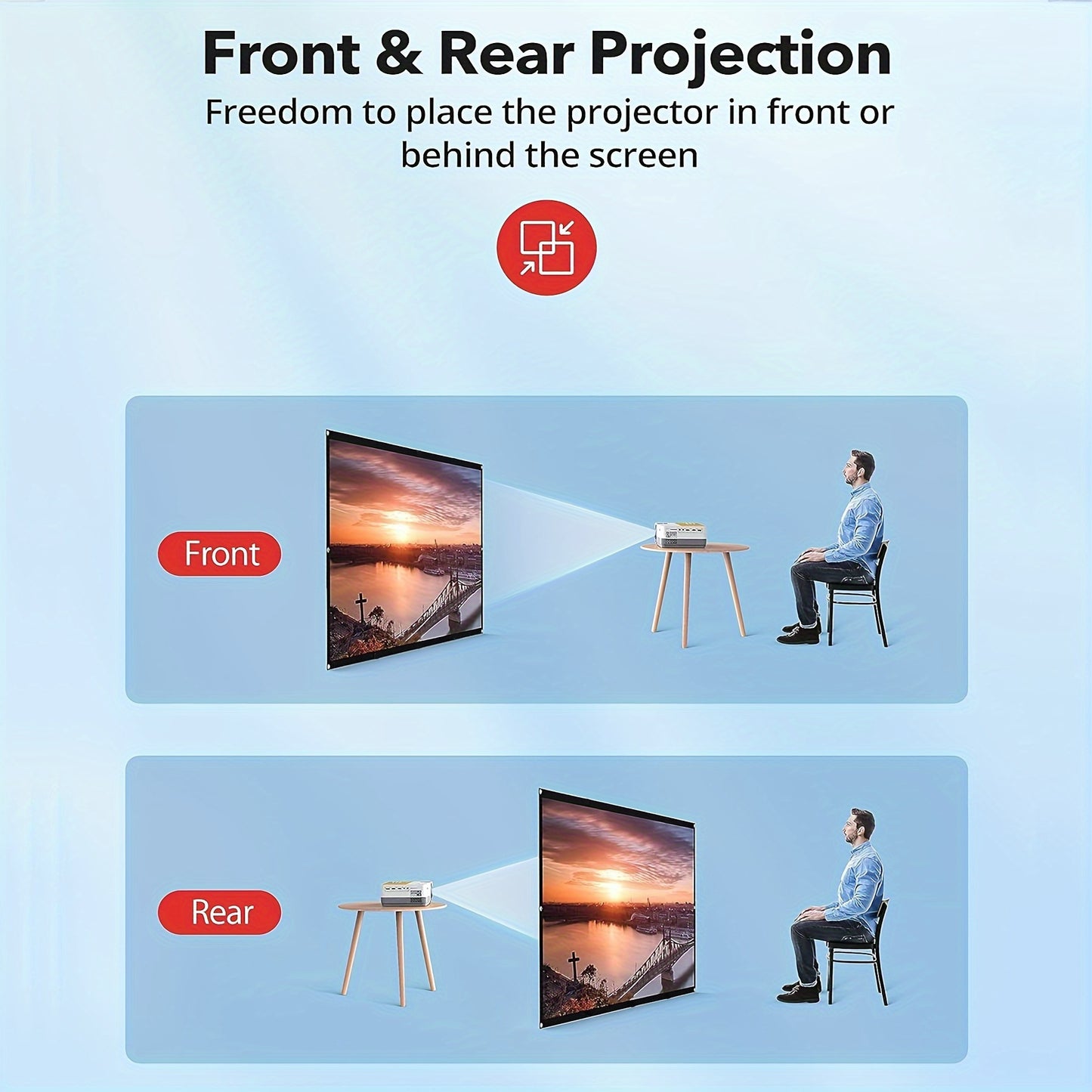 120-Inch 4K HD Portable Projector Screen | Foldable and Wrinkle-Free - Premium projector screen from Lizard Vigilante - Just $28.99! Shop now at Lizard Vigilante