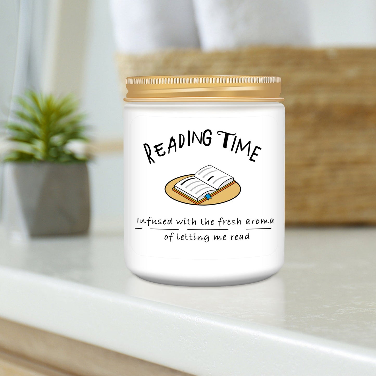 200g/7oz Lavender Scented Candle for Book Lovers - A Cozy Reading Companion with Soothing Aroma for Women and Men, Ideal as Thanksgiving, Christmas, Birthday Gifts for Bookworms and Librarians