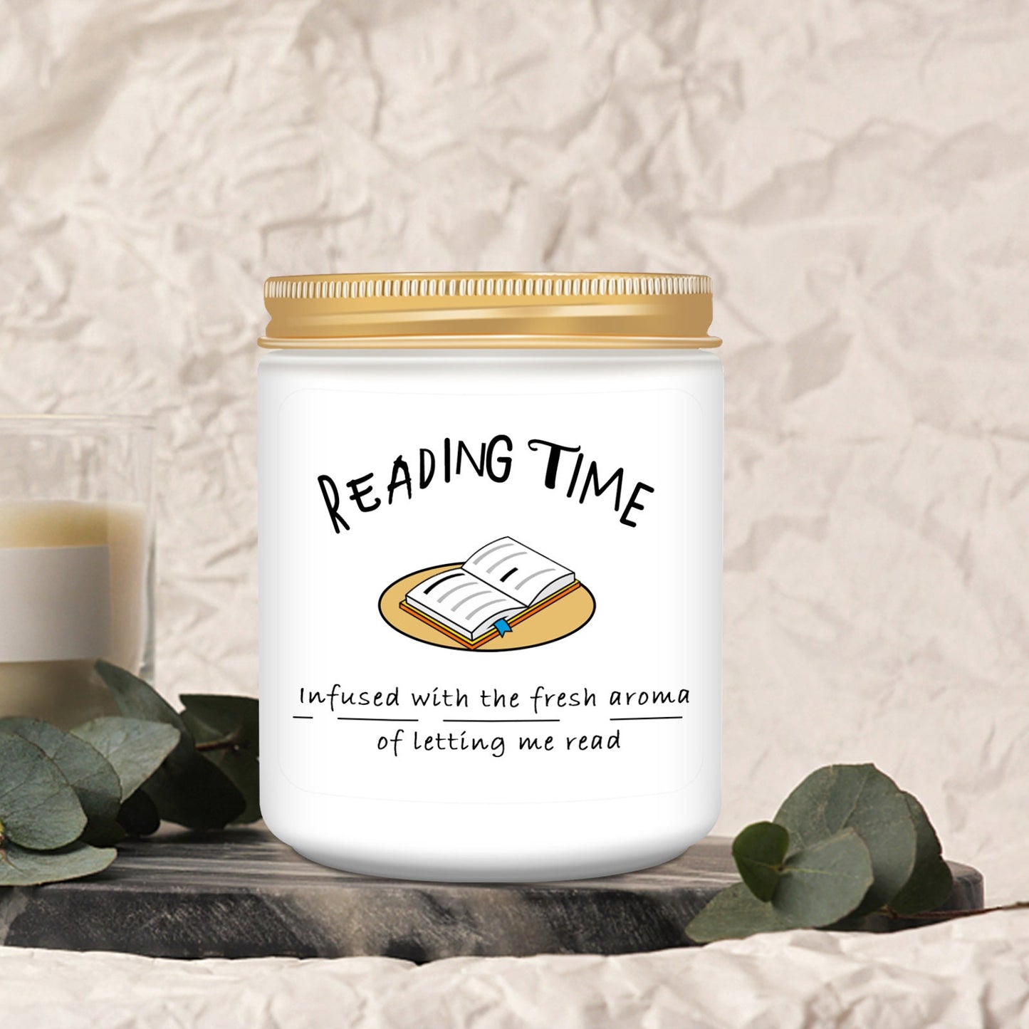 200g/7oz Lavender Scented Candle for Book Lovers - A Cozy Reading Companion with Soothing Aroma for Women and Men, Ideal as Thanksgiving, Christmas, Birthday Gifts for Bookworms and Librarians