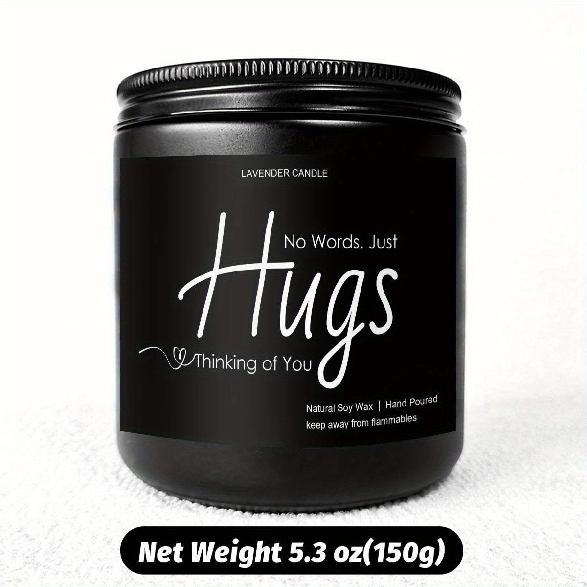 Just Hugs Scented Candle Get Well Soon Gift Idea for Women Men Friend Loss of Loved One Memorial Condolences Bereavement Sympathy Illness Cancer Surgery Recovery Get Well Soon Feel Better Thinking of You Encouragement Inspira