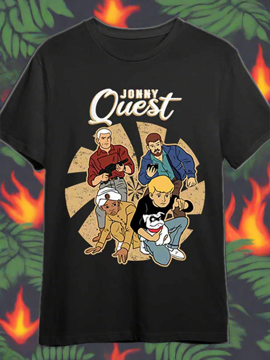 Retro Jonny Quest T-Shirt&nbsp; Classic Cartoon-Inspired Graphic Tee | Men’s Short Sleeve Fun and Casual Shirt - Premium tee from Lizard Vigilante - Just $24.88! Shop now at Lizard Vigilante