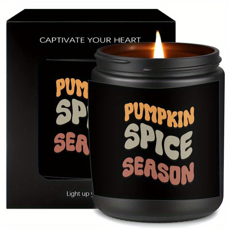 1Pc Autumn Scented Candle 5. 3Oz Soybean Wax Pumpkin Gift Idea For Women Men Mom Dad Grandma Friend Coworker Nurse Teacher Mentor Dentist Worker Pastor Boss Manager Autumn Harvest Festival Thanksgiving Unique Funny Special Tr