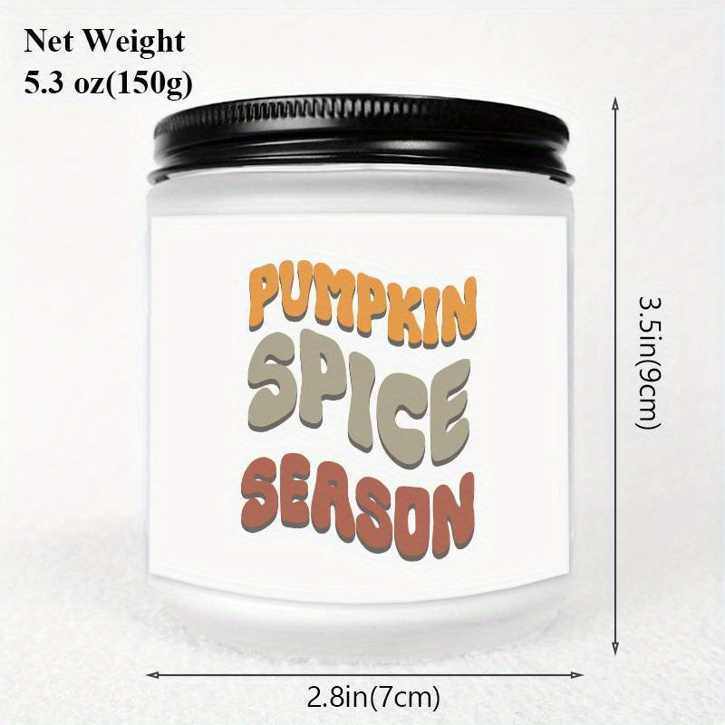1Pc Autumn Scented Candle 5. 3Oz Soybean Wax Pumpkin Gift Idea For Women Men Mom Dad Grandma Friend Coworker Nurse Teacher Mentor Dentist Worker Pastor Boss Manager Autumn Harvest Festival Thanksgiving Unique Funny Special Tr