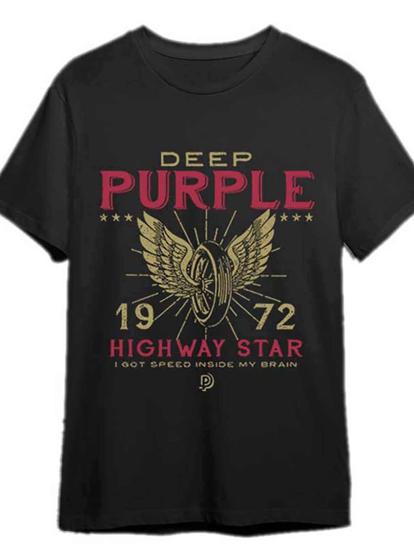 1972 Deep Purple "Highway Star" Retro Men’s T-Shirt – Iconic Rock Tee in Black, 100% Cotton - Premium T-Shirt from Lizard Vigilante - Just $27.88! Shop now at Lizard Vigilante