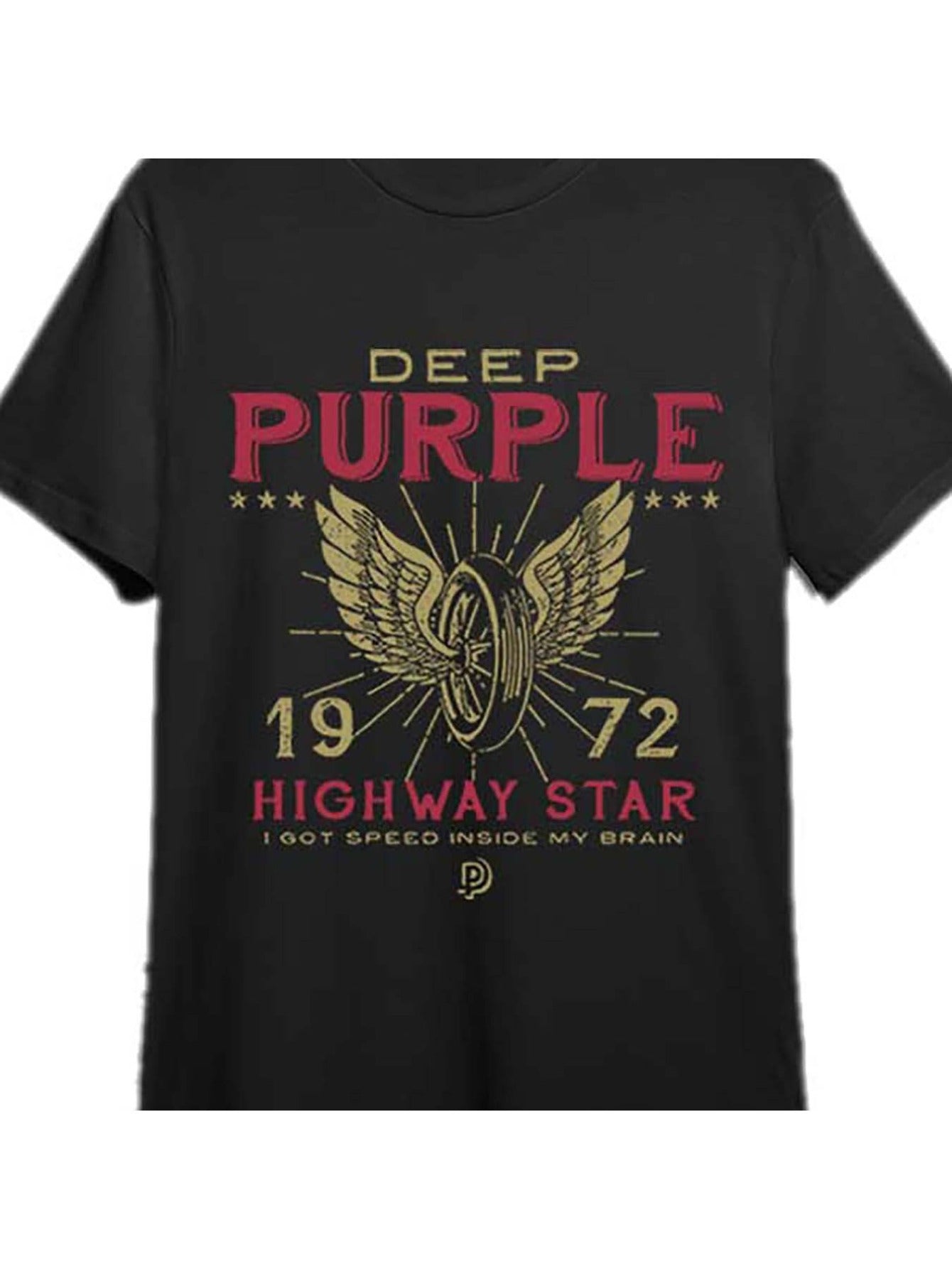 1972 Deep Purple "Highway Star" Retro Men’s T-Shirt – Iconic Rock Tee in Black, 100% Cotton - Premium T-Shirt from Lizard Vigilante - Just $27.88! Shop now at Lizard Vigilante