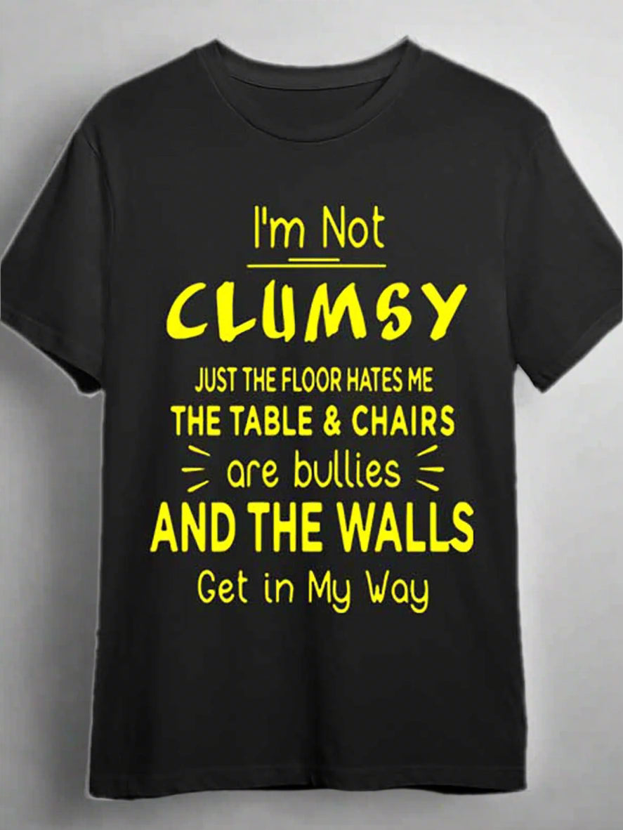 "I'm Not Clumsy" T-Shirt | Funny Graphic Tee | Men's Organic Cotton Short Sleeve | Casual Crew Neck - Premium T-Shirt from Lizard Vigilante - Just $23.99! Shop now at Lizard Vigilante