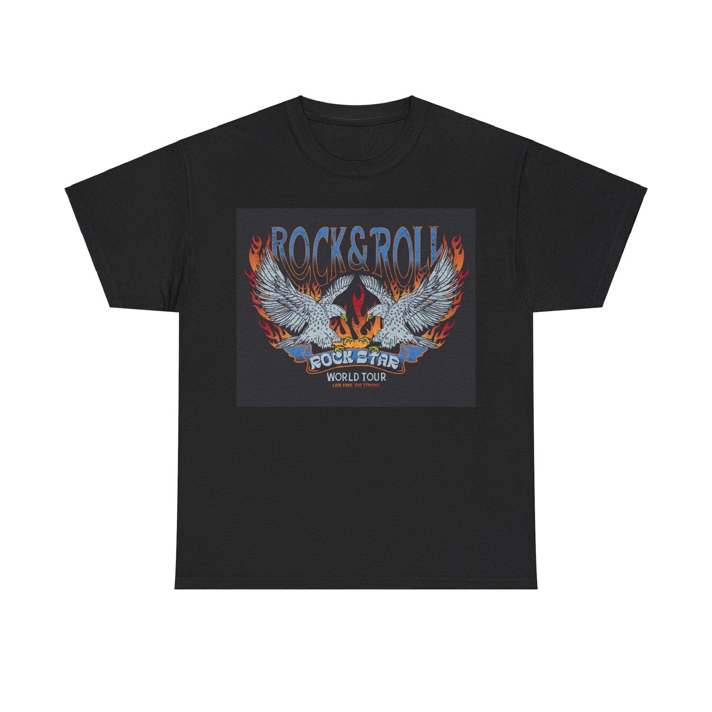 Rock & Roll Rock Star Unisex Heavy Cotton Tee - Premium T-Shirt from Printify - Just $24.06! Shop now at Lizard Vigilante