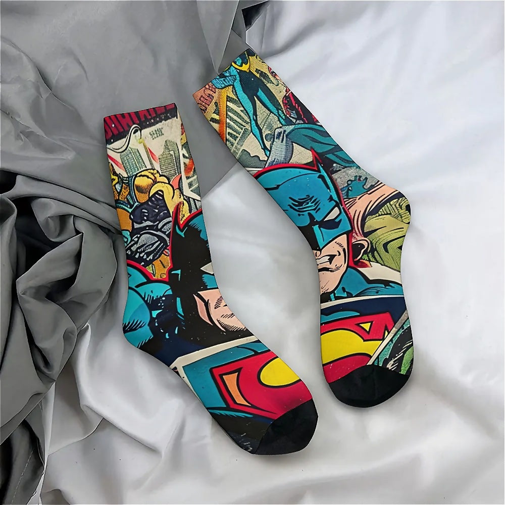 Superman Crew Socks for Men and Women - 1 Pair, Polyester/Spandex Blend - Premium socks from Lizard Vigilante - Just $28.88! Shop now at Lizard Vigilante