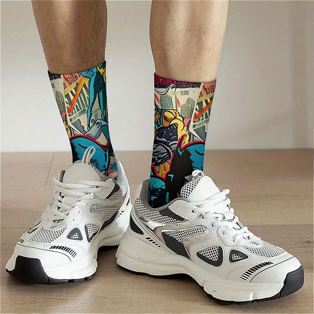 Superman Crew Socks for Men and Women - 1 Pair, Polyester/Spandex Blend - Premium socks from Lizard Vigilante - Just $28.88! Shop now at Lizard Vigilante