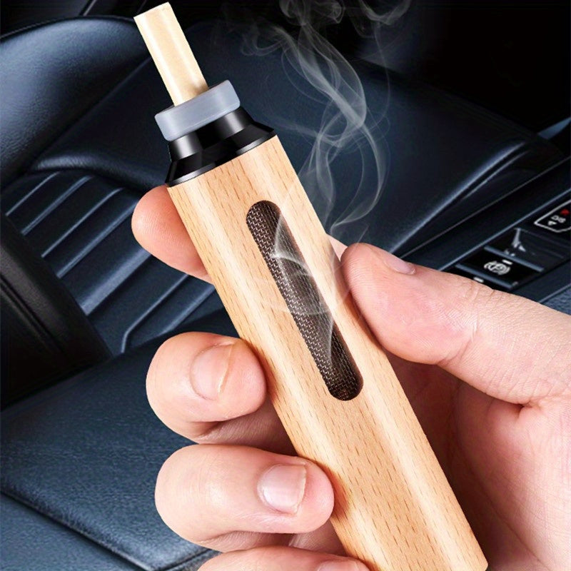 1pc Wooden Ashtray, Golden/Silver/Black, Durable Car Interior Accessory, Original Wood Material, Smoke-Resistant Ashtray for Office and Car Use - Premium  from Lizard Vigilante - Just $19.99! Shop now at Lizard Vigilante