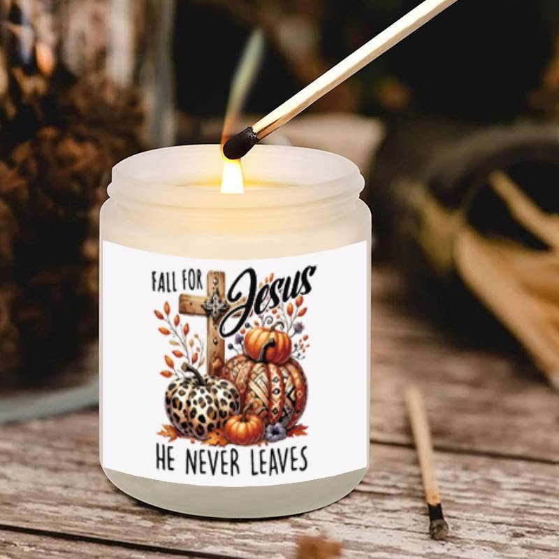 Lavender Scented Candle Fall Themed Orange Pumpkin Rustic Farmhouse September October Autumn Harvest  Festival Thanksgiving Day Decoration Gift Idea for Home Women Woman Hostess Men Friends Her Mom Wife Grandma Cute Items