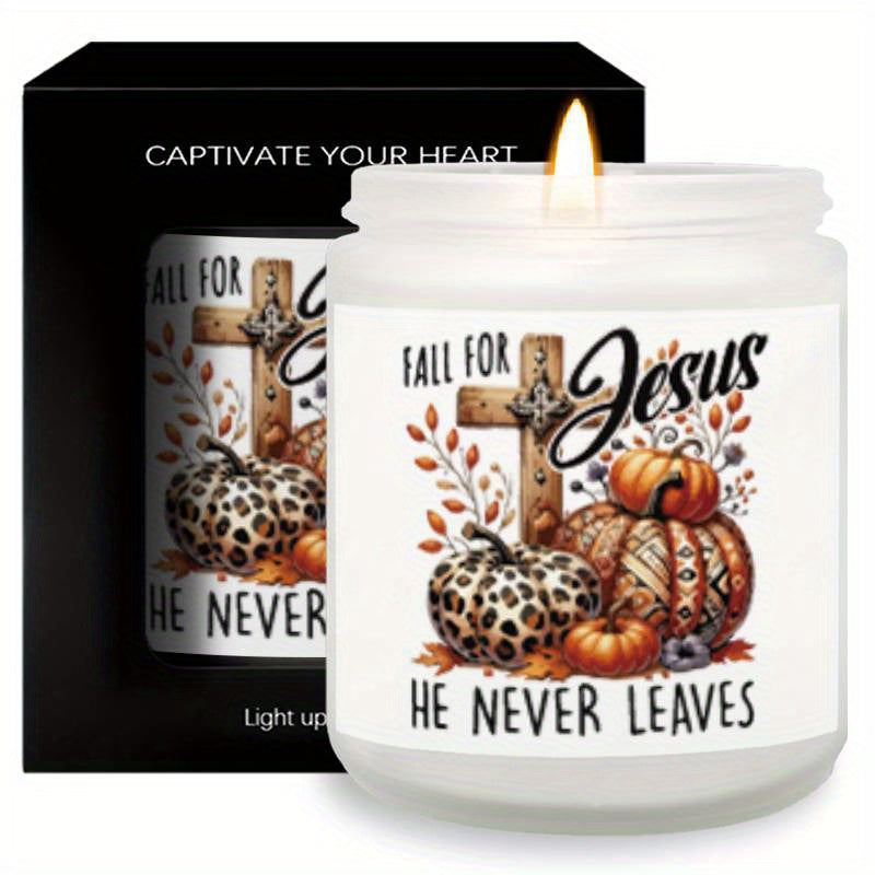 Lavender Scented Candle Fall Themed Orange Pumpkin Rustic Farmhouse September October Autumn Harvest  Festival Thanksgiving Day Decoration Gift Idea for Home Women Woman Hostess Men Friends Her Mom Wife Grandma Cute Items