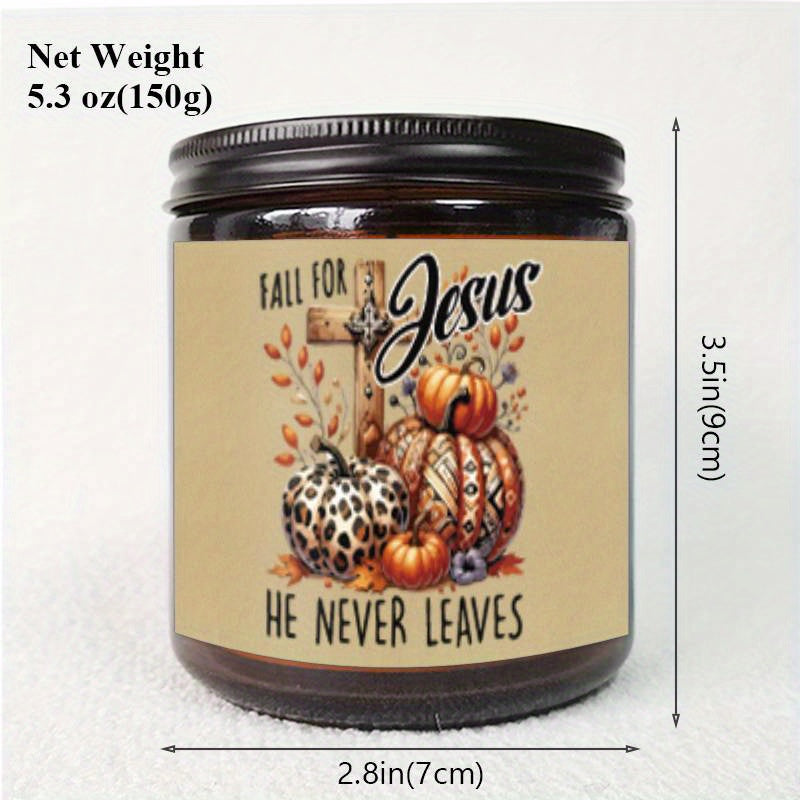 Lavender Scented Candle Fall Themed Orange Pumpkin Rustic Farmhouse September October Autumn Harvest  Festival Thanksgiving Day Decoration Gift Idea for Home Women Woman Hostess Men Friends Her Mom Wife Grandma Cute Items