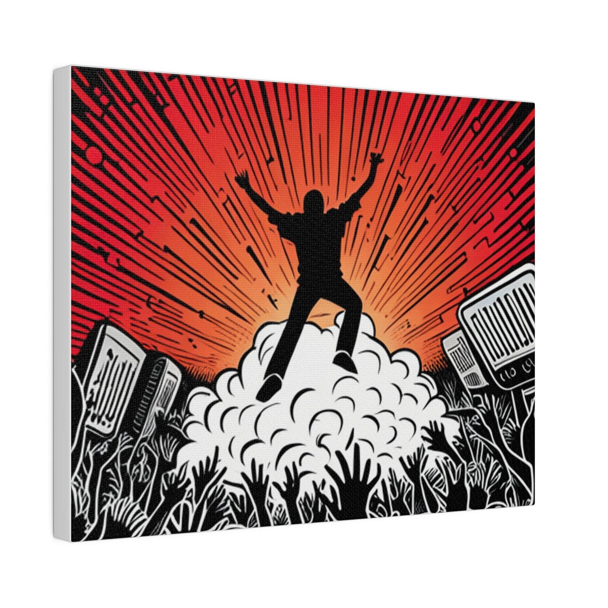 Metal Concert Matte Canvas, Stretched, 0.75" - Lizard Vigilante