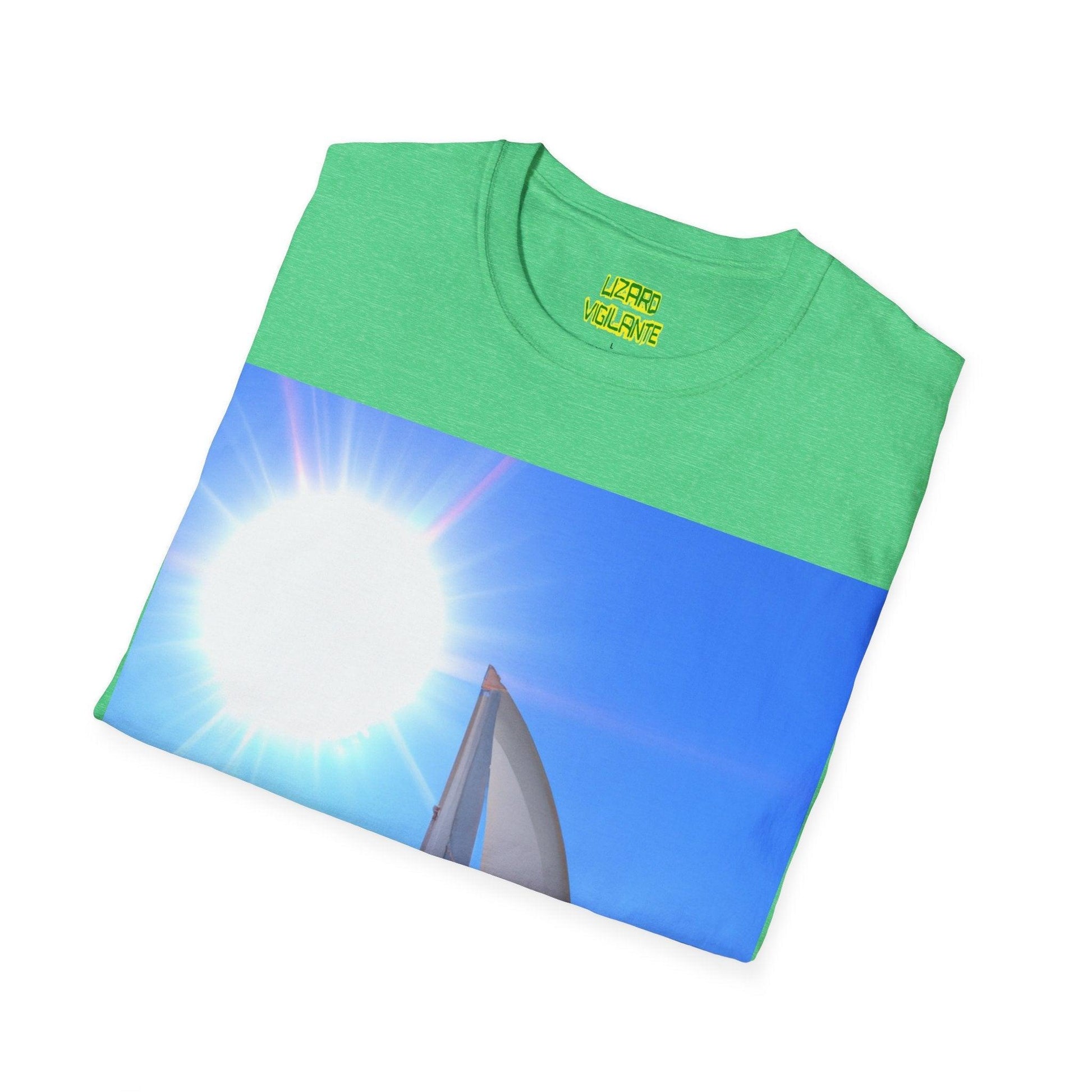 Sailing Boat Horiz Unisex Softstyle T-Shirt - Lizard Vigilante