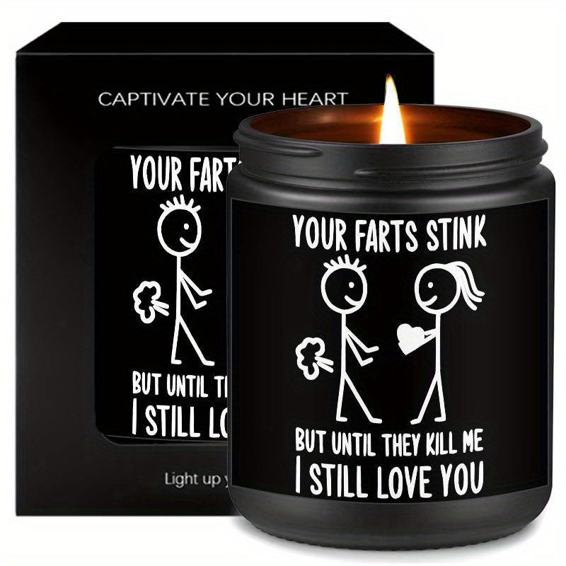 5.3oz Soybean Wax 1PC Lavender Scented Candle, Best Husband Happy Birthday Gifts Idea for Man Hubby Who Have Everything want Nothing from Wife on Romantic Anniversary Christmas Xmas Valentines Father's Day