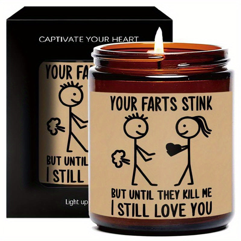 5.3oz Soybean Wax 1PC Lavender Scented Candle, Best Husband Happy Birthday Gifts Idea for Man Hubby Who Have Everything want Nothing from Wife on Romantic Anniversary Christmas Xmas Valentines Father's Day