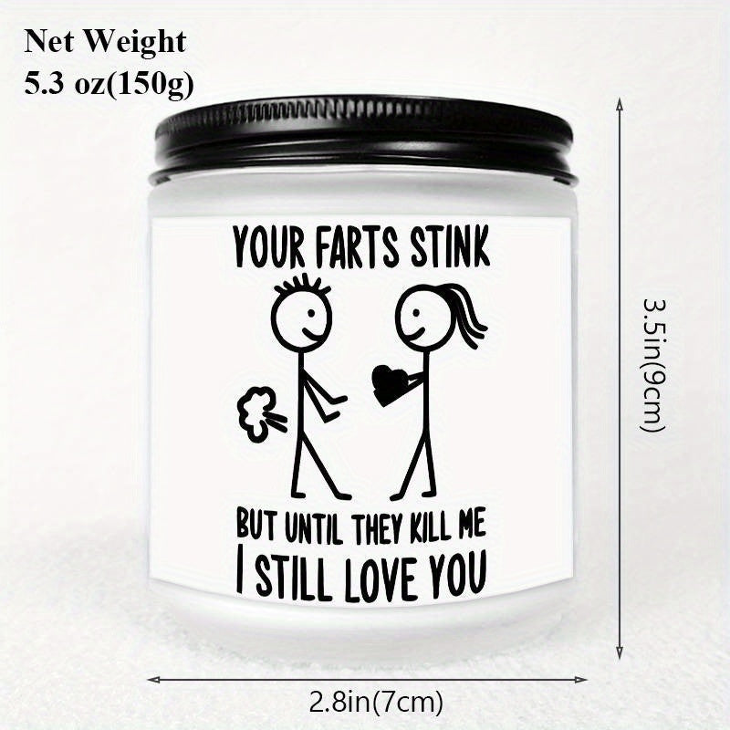 5.3oz Soybean Wax 1PC Lavender Scented Candle, Best Husband Happy Birthday Gifts Idea for Man Hubby Who Have Everything want Nothing from Wife on Romantic Anniversary Christmas Xmas Valentines Father's Day