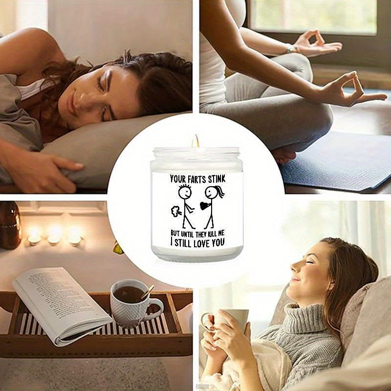 5.3oz Soybean Wax 1PC Lavender Scented Candle, Best Husband Happy Birthday Gifts Idea for Man Hubby Who Have Everything want Nothing from Wife on Romantic Anniversary Christmas Xmas Valentines Father's Day