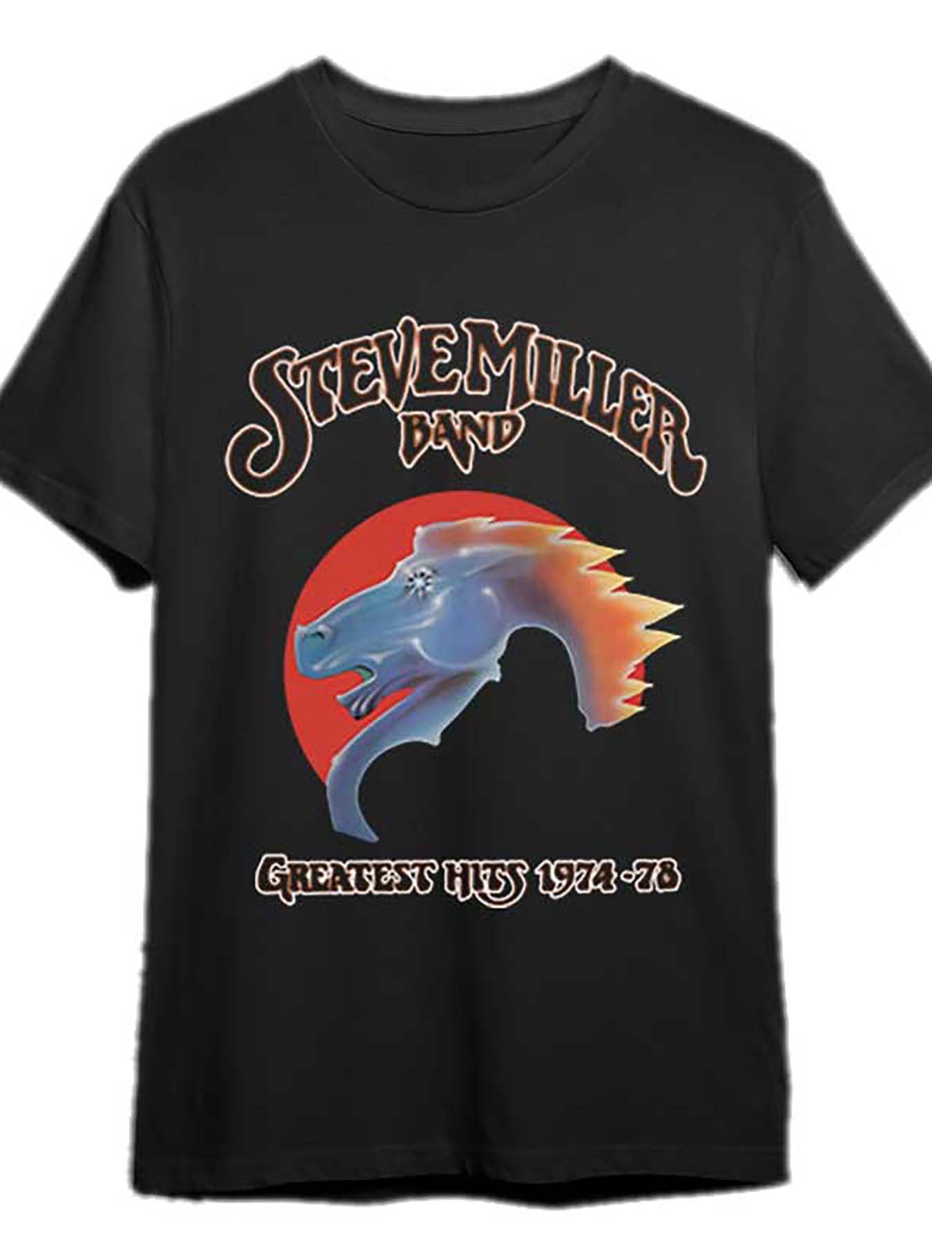 Steve Miller Band Men’s T-Shirt – Casual Cotton Graphic Tee in Black - Premium  from Lizard Vigilante - Just $26.99! Shop now at Lizard Vigilante