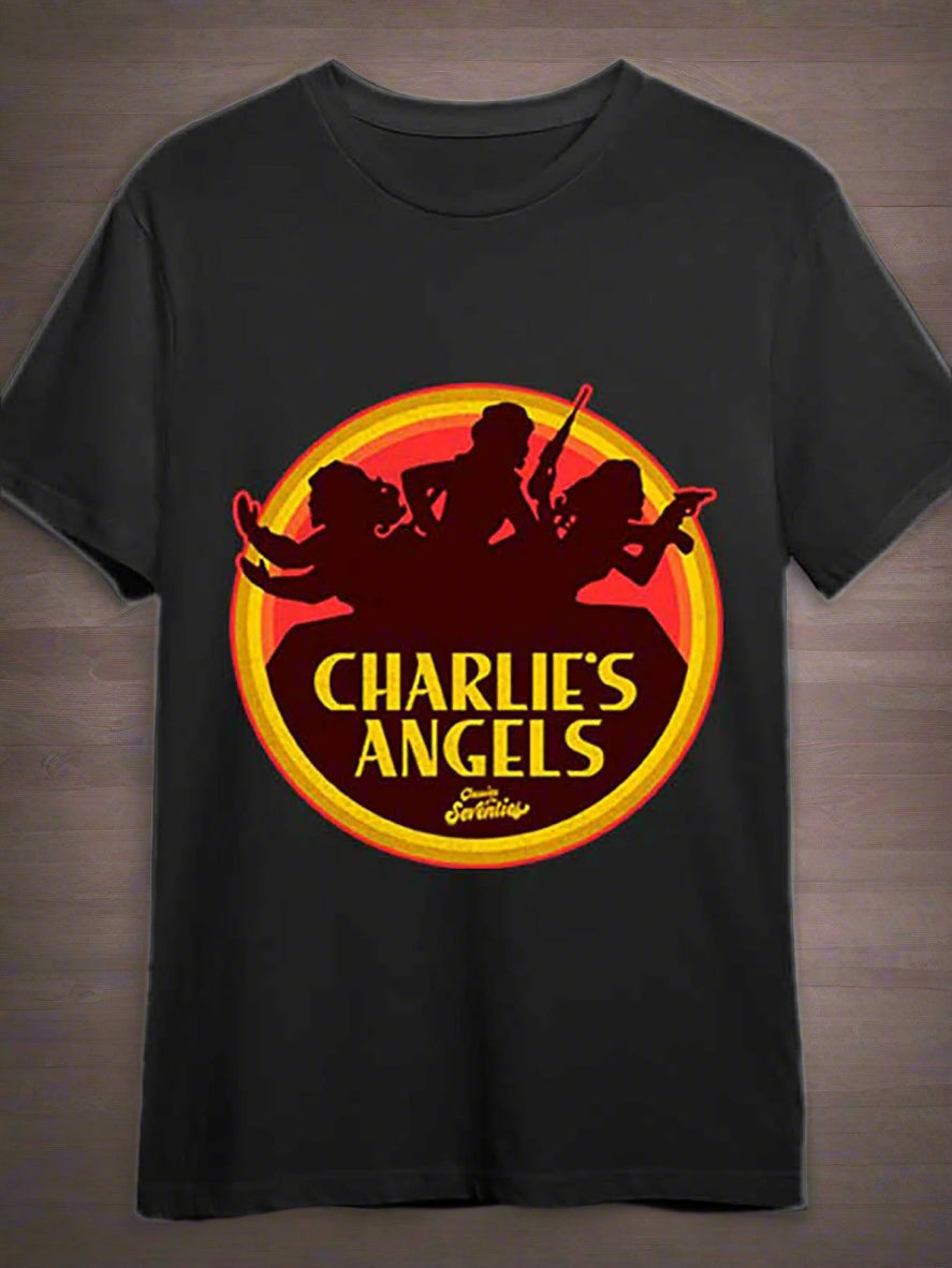 Charlie’s Angels Vintage Series Tribute Graphic T-Shirt – Men’s Organic Cotton Black Tee for Iconic Style - Premium T-Shirt from Lizard Vigilante - Just $24.88! Shop now at Lizard Vigilante