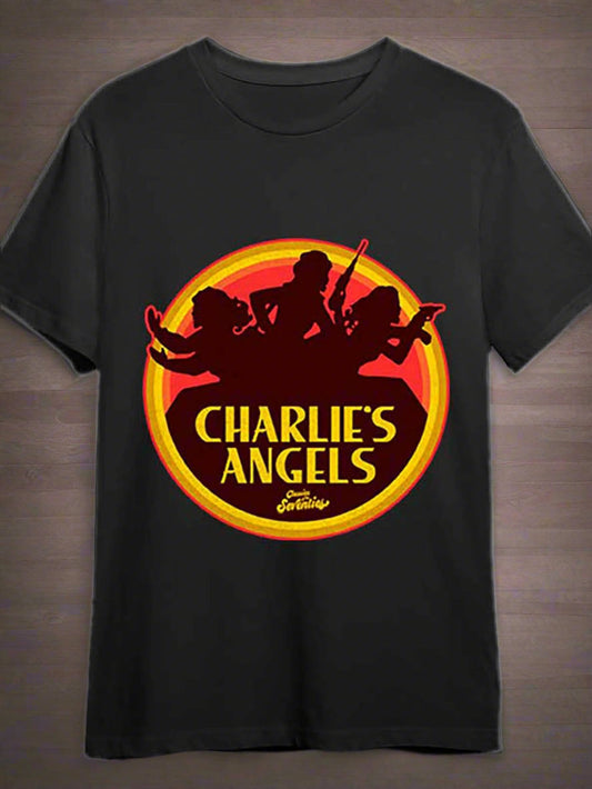 Charlie’s Angels Vintage Series Tribute Graphic T-Shirt – Men’s Organic Cotton Black Tee for Iconic Style - Premium T-Shirt from Lizard Vigilante - Just $24.88! Shop now at Lizard Vigilante