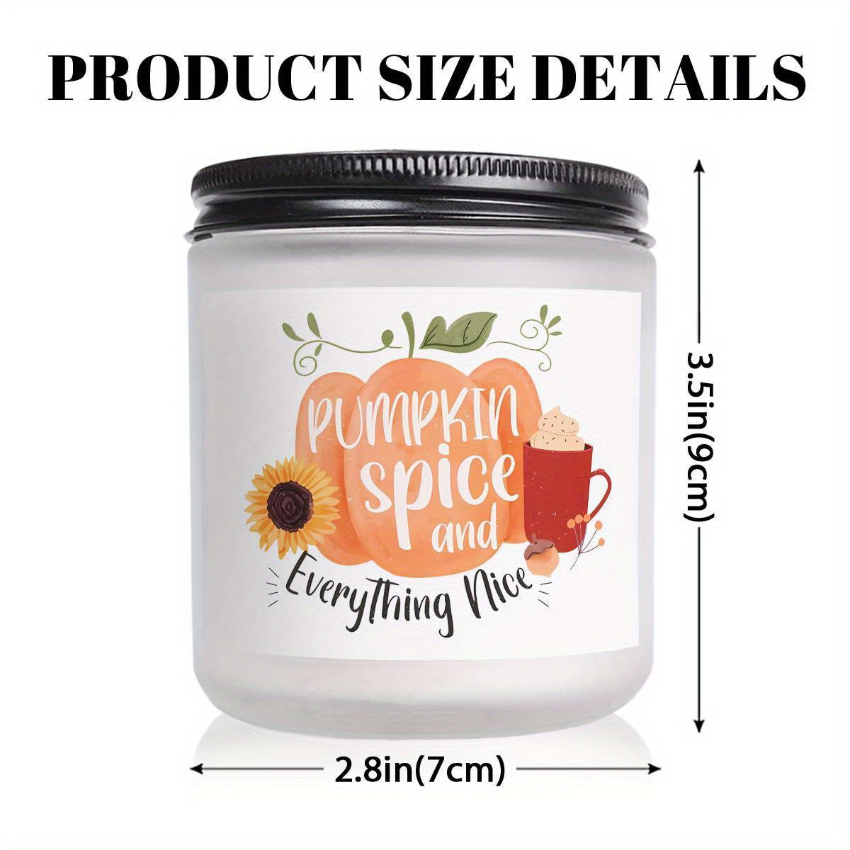 Hello Pumpkin Scented Candle Fall AutumnThemed Orange Terracotta Burnt Rustic Farmhouse September October Harvest Thanksgiving Day Decoration Gift for Women Woman Hostess Friends Her Mom Wife Grandma Cute Items Essenti