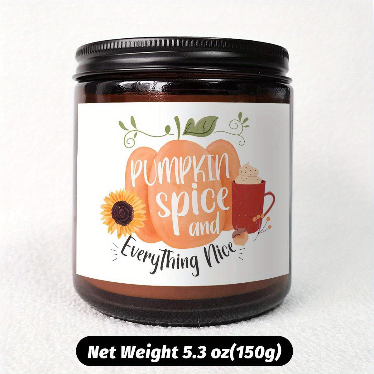 Hello Pumpkin Scented Candle Fall AutumnThemed Orange Terracotta Burnt Rustic Farmhouse September October Harvest Thanksgiving Day Decoration Gift for Women Woman Hostess Friends Her Mom Wife Grandma Cute Items Essenti