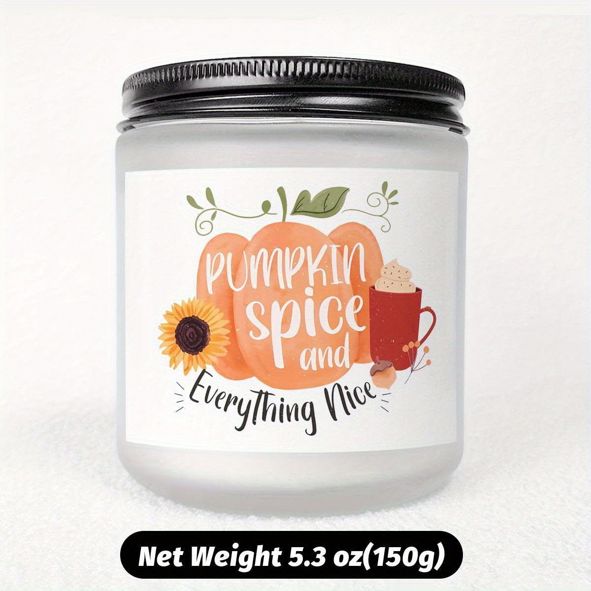 Hello Pumpkin Scented Candle Fall AutumnThemed Orange Terracotta Burnt Rustic Farmhouse September October Harvest Thanksgiving Day Decoration Gift for Women Woman Hostess Friends Her Mom Wife Grandma Cute Items Essenti