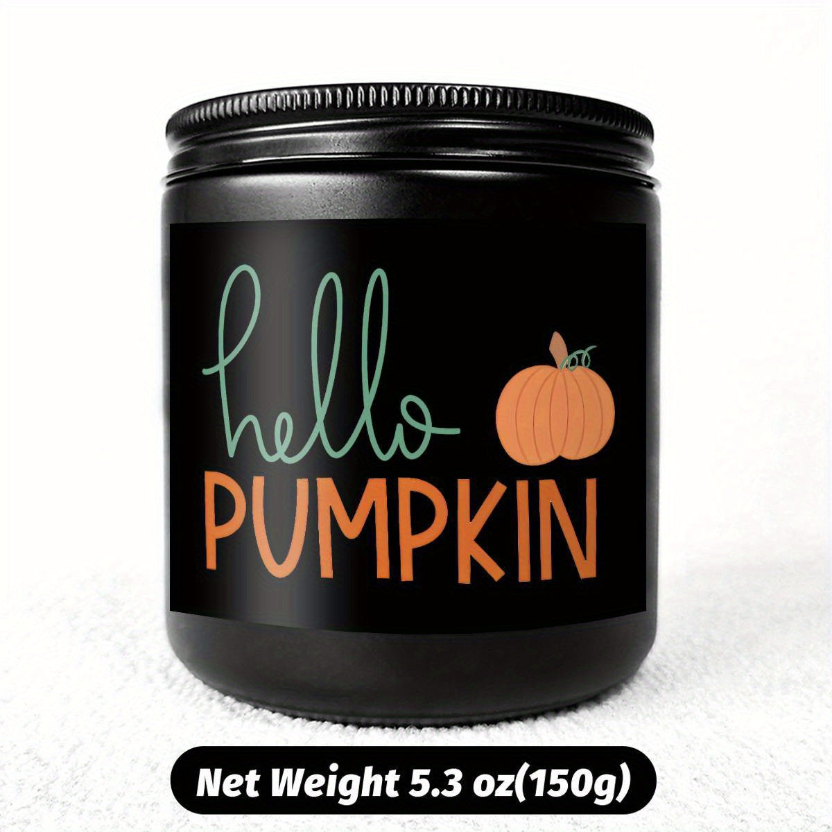 Hello Pumpkin Scented Candle Fall AutumnThemed Orange Terracotta Burnt Rustic Farmhouse September October Harvest Thanksgiving Day Decoration Gift for Women Woman Hostess Friends Her Mom Wife Grandma Cute Items Essenti