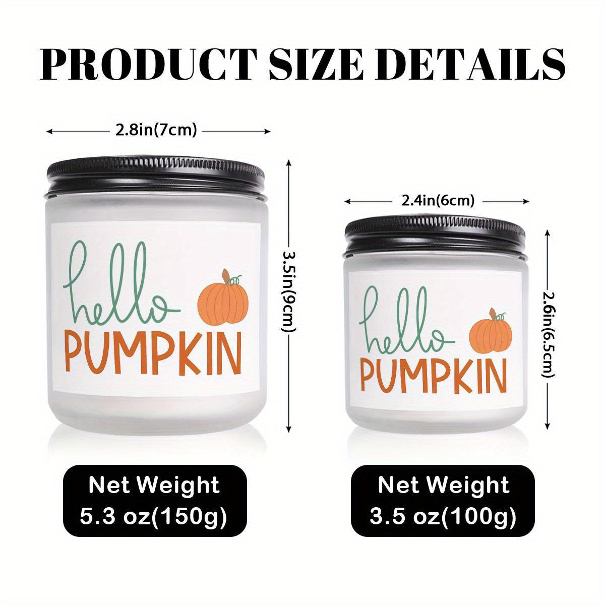 Hello Pumpkin Scented Candle Fall AutumnThemed Orange Terracotta Burnt Rustic Farmhouse September October Harvest Thanksgiving Day Decoration Gift for Women Woman Hostess Friends Her Mom Wife Grandma Cute Items Essenti