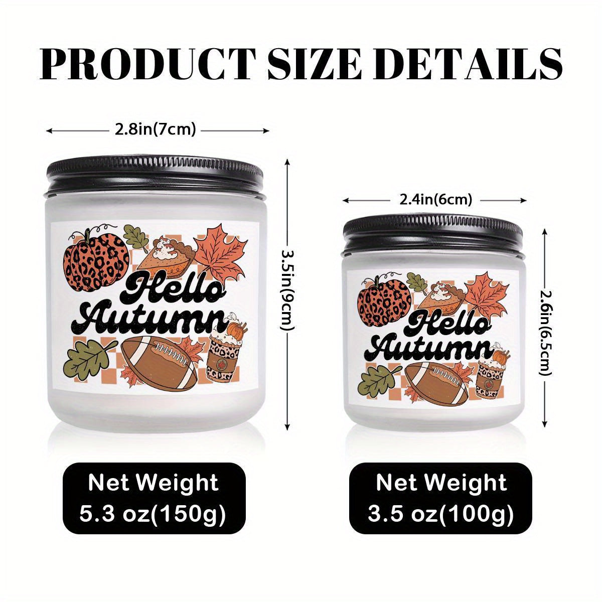 Hello Fall Scented Candle Autumn Themed Pumpkin Orange Terracotta Burnt Rustic Farmhouse September October Harvest Thanksgiving Day Decoration Gift for Home Women Hostess Men Friends Her Mom Wife Grandma Cute Items Ess