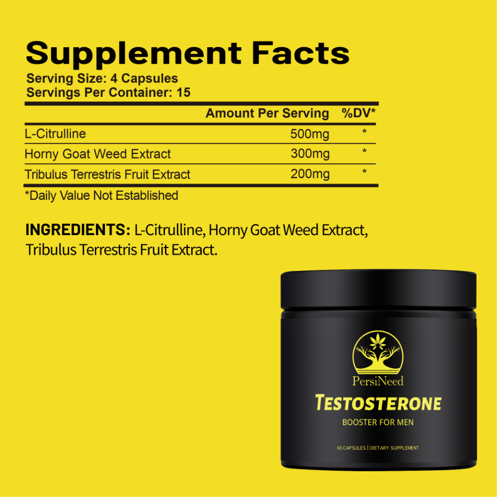 60 High-Potency Capsules - Testosterone Booster for Men - Natural Dietary Supplement - Premium  from Lizard Vigilante - Just $13.99! Shop now at Lizard Vigilante