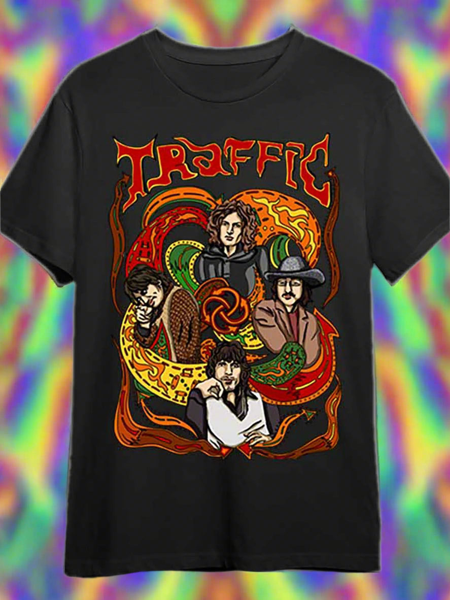 Traffic Band Classic Graphic T-Shirt – Organic Cotton Retro Music Tee - Premium tee from Lizard Vigilante - Just $24.99! Shop now at Lizard Vigilante