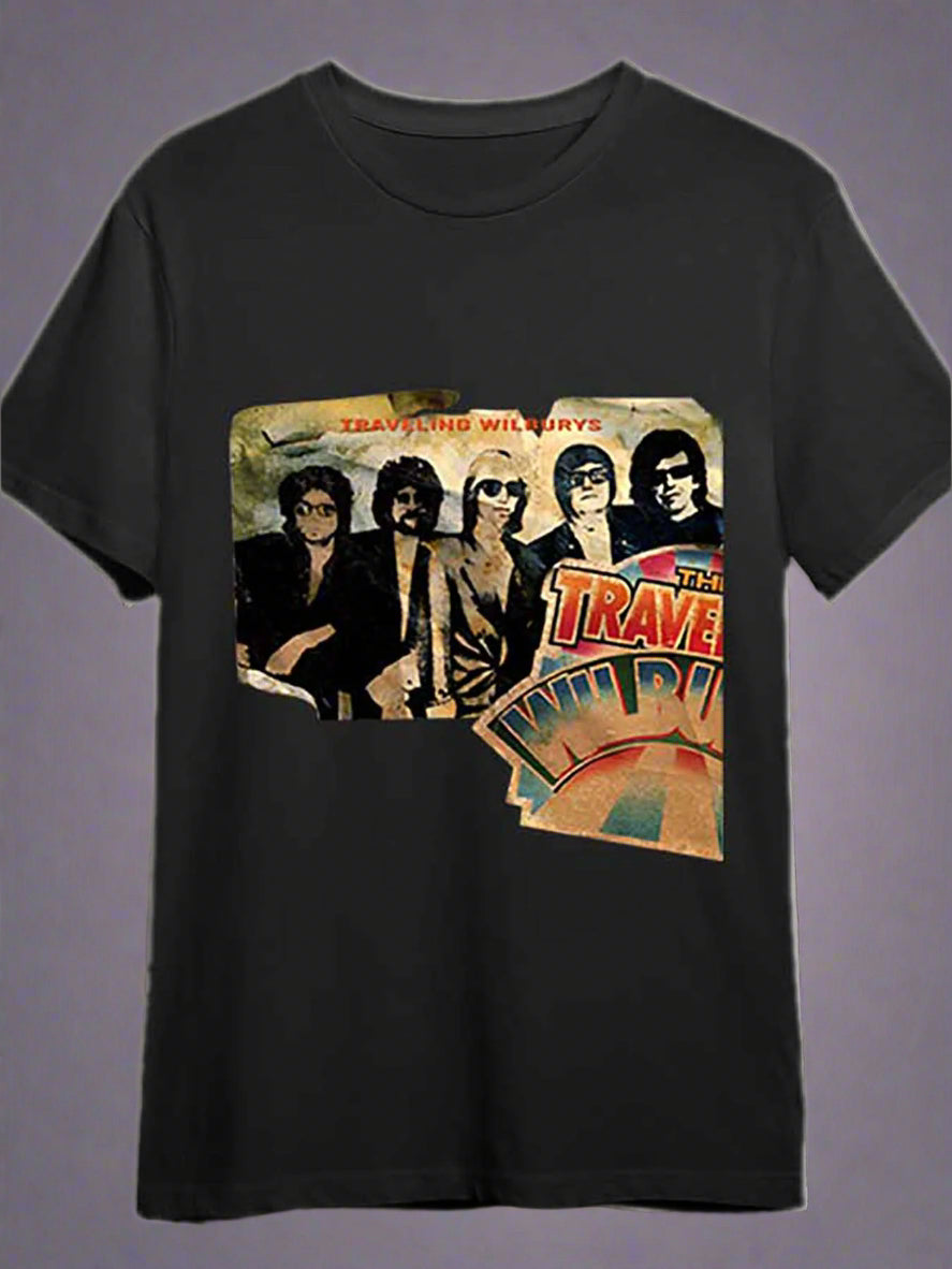 Traveling Wilburys Classic Logo Graphic T-Shirt – Premium Organic Cotton Short Sleeve for Men - Premium T-Shirt from Lizard Vigilante - Just $24.99! Shop now at Lizard Vigilante