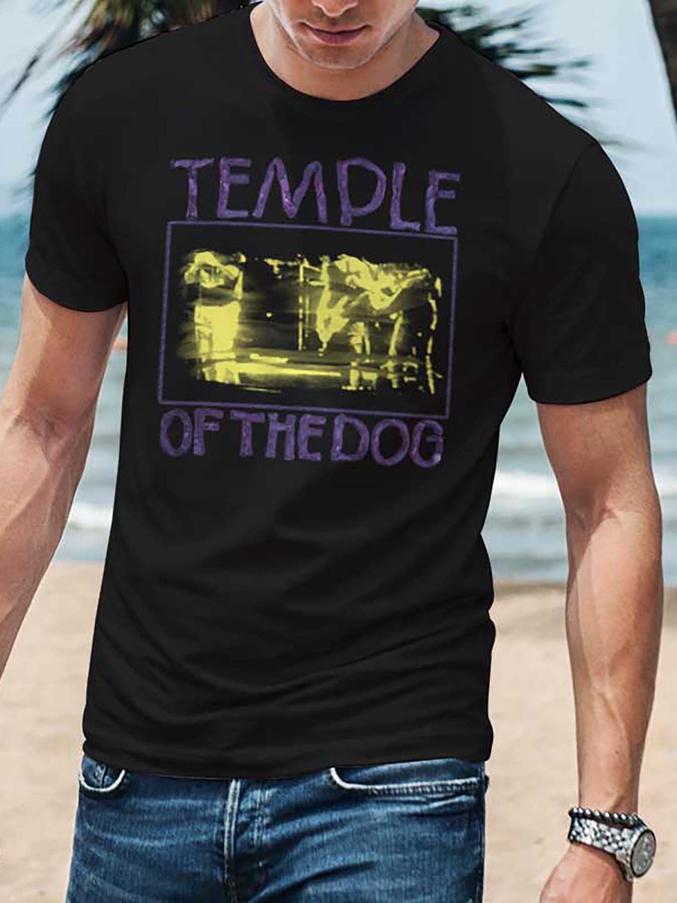 RK90S-BK Temple of the Dog - Temple of the Dog 1991 262443 funny Men’s Short Sleeve Graphic T-shirt Collection black TZ - Premium  from Lizard Vigilante - Just $24.99! Shop now at Lizard Vigilante