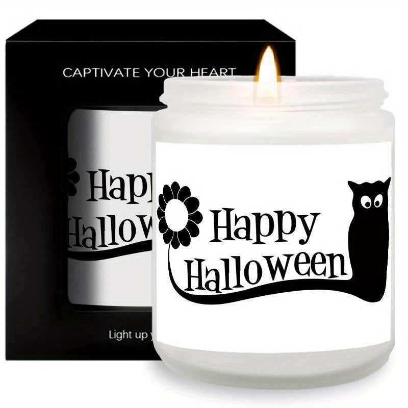 1Pc Halloween Scented Candle 5. 3Oz Soybean Wax Spooky Gift Idea For Women Men Mom Dad Grandma Friend Coworker Nurse Teacher Mentor Dentist Worker Pastor Boss Manager Autumn Harvest Festival Thanksgiving Unique Funny Special