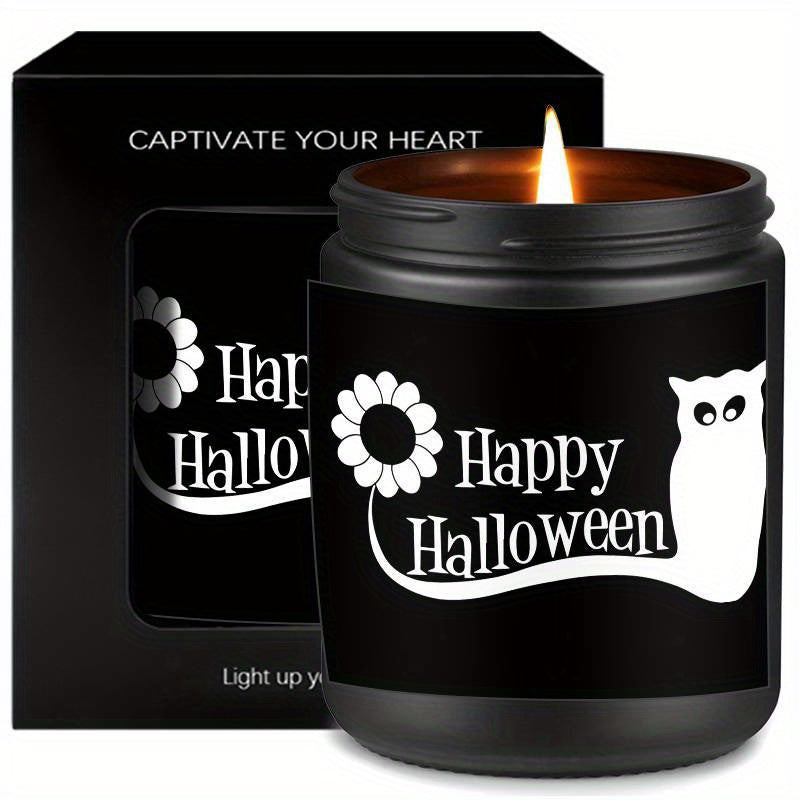 1Pc Halloween Scented Candle 5. 3Oz Soybean Wax Spooky Gift Idea For Women Men Mom Dad Grandma Friend Coworker Nurse Teacher Mentor Dentist Worker Pastor Boss Manager Autumn Harvest Festival Thanksgiving Unique Funny Special