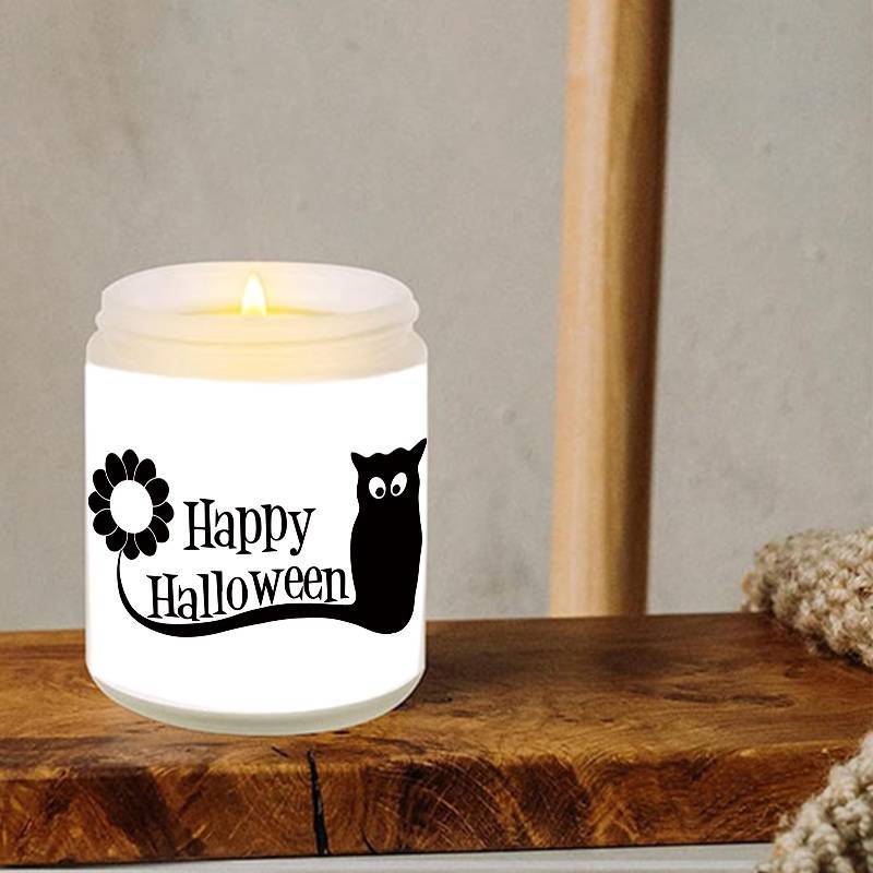 1Pc Halloween Scented Candle 5. 3Oz Soybean Wax Spooky Gift Idea For Women Men Mom Dad Grandma Friend Coworker Nurse Teacher Mentor Dentist Worker Pastor Boss Manager Autumn Harvest Festival Thanksgiving Unique Funny Special