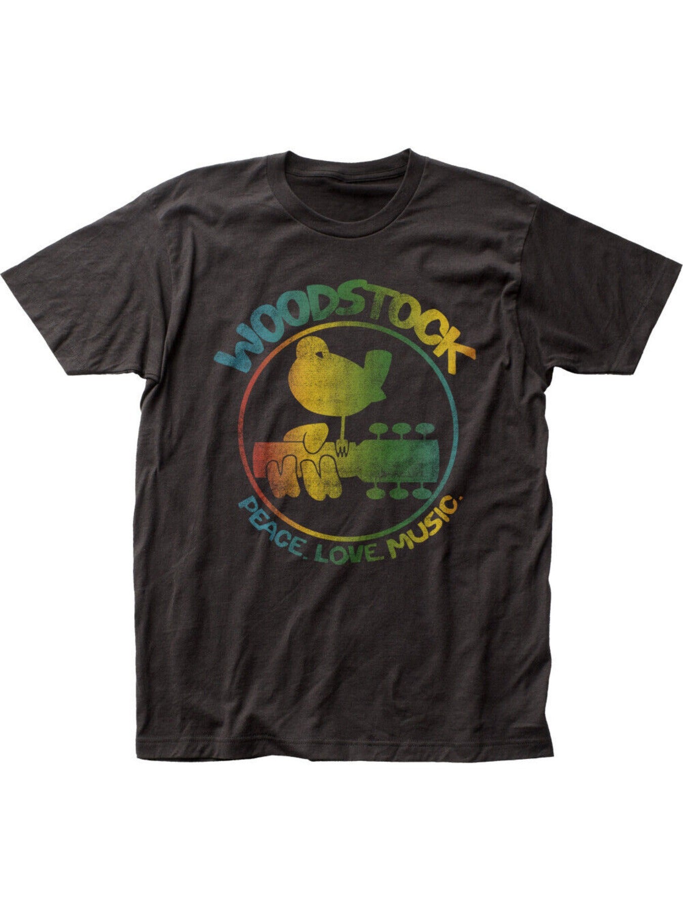 Woodstock Color Logo T-Shirt, Men's, Genuine Rock Band, Retro Band, Black - Premium  from Lizard Vigilante - Just $21.99! Shop now at Lizard Vigilante