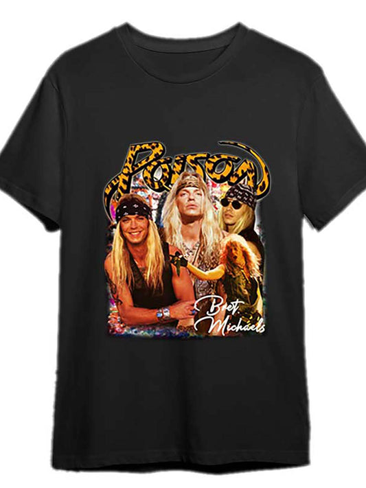 Poison - 80s Glam Rock Band T-Shirt - Premium  from Lizard Vigilante - Just $27.99! Shop now at Lizard Vigilante