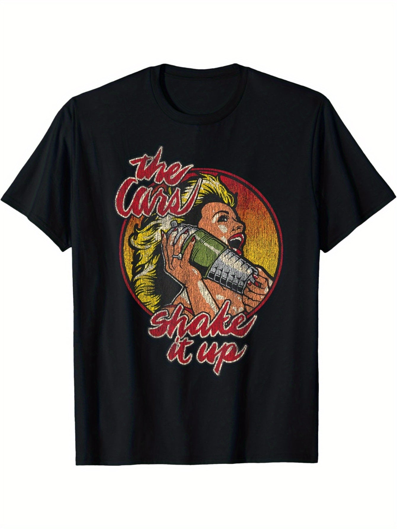 The Cars "Shake It Up" Graphic T-Shirt – 100% Cotton Crew Neck Tee for Men - Premium T-Shirt from Lizard Vigilante - Just $26.88! Shop now at Lizard Vigilante