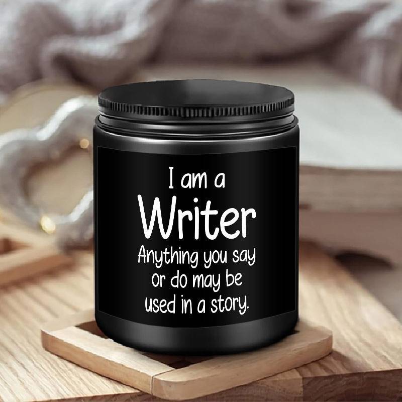 Writer’s Inspiration Lavender Scented Candle Soy Wax Perfect Gift for Writer Author Journalist Creative Mind Ideal for Birthday Christmas Thanksgiving Office Desk Writing Nook Relax Stress Relief Cozy Evening Reading Space