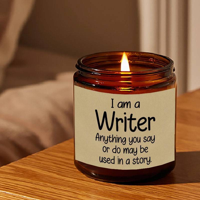 Writer’s Inspiration Lavender Scented Candle Soy Wax Perfect Gift for Writer Author Journalist Creative Mind Ideal for Birthday Christmas Thanksgiving Office Desk Writing Nook Relax Stress Relief Cozy Evening Reading Space