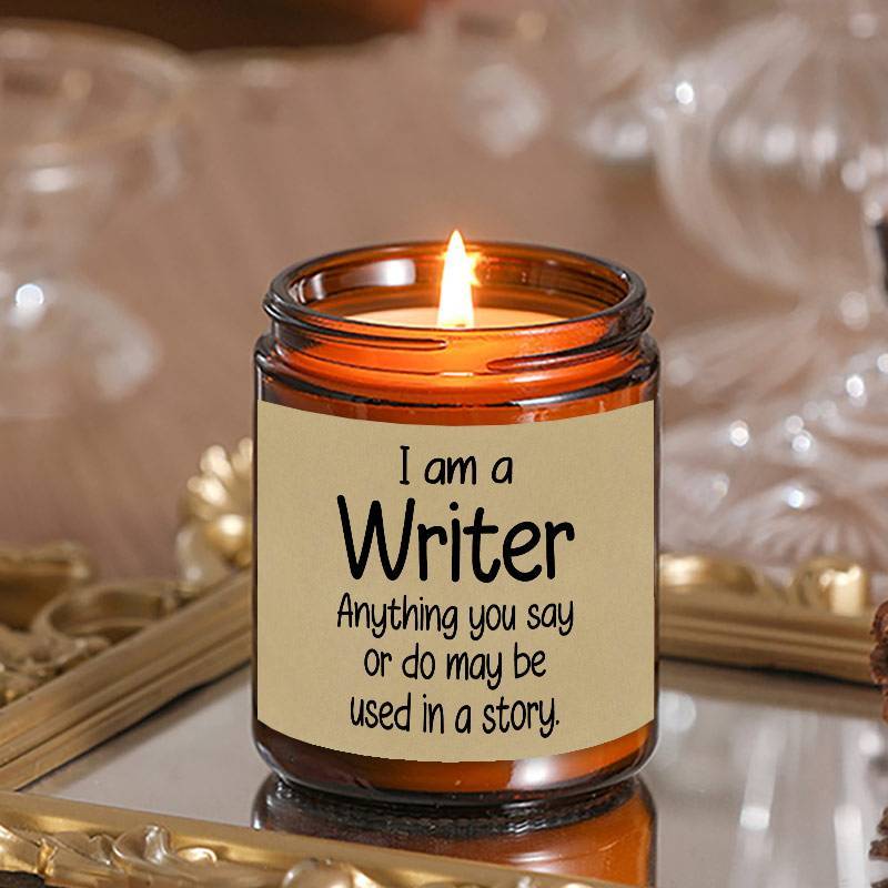 Writer’s Inspiration Lavender Scented Candle Soy Wax Perfect Gift for Writer Author Journalist Creative Mind Ideal for Birthday Christmas Thanksgiving Office Desk Writing Nook Relax Stress Relief Cozy Evening Reading Space