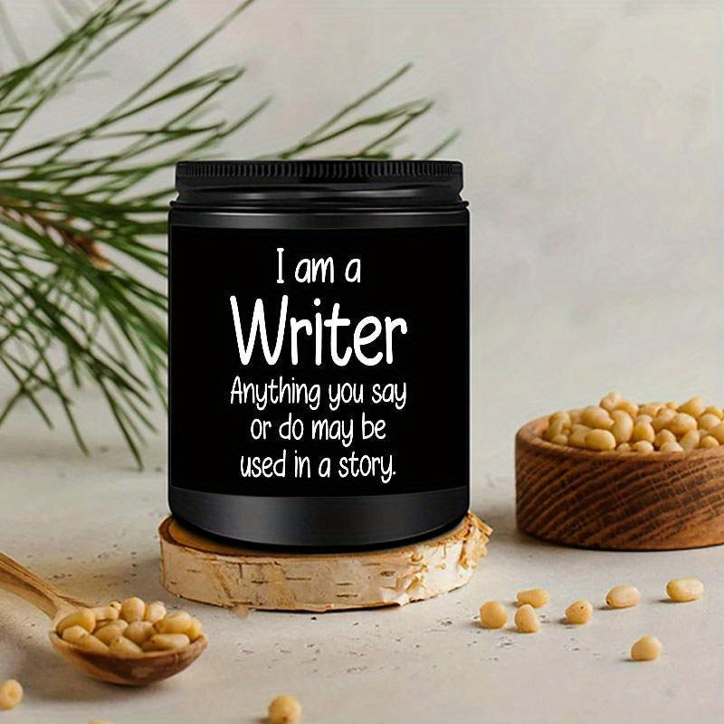 Writer’s Inspiration Lavender Scented Candle Soy Wax Perfect Gift for Writer Author Journalist Creative Mind Ideal for Birthday Christmas Thanksgiving Office Desk Writing Nook Relax Stress Relief Cozy Evening Reading Space